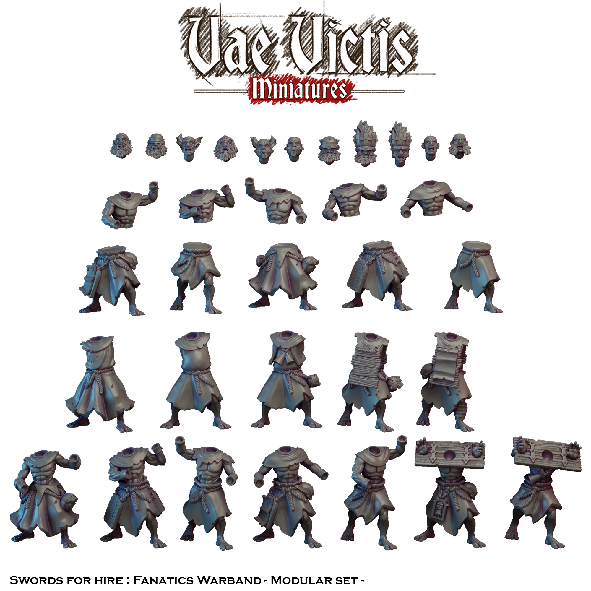 Modular Swords for hire : Fanatics (Warband) by Vae Victis Miniatures - Image 3
