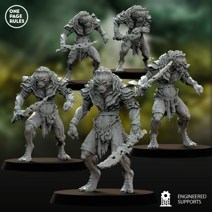 Plague Warriors - Plague Daemons by onepagerules, is a proxy for Grail Thrall, in Cult of the Black Grail.