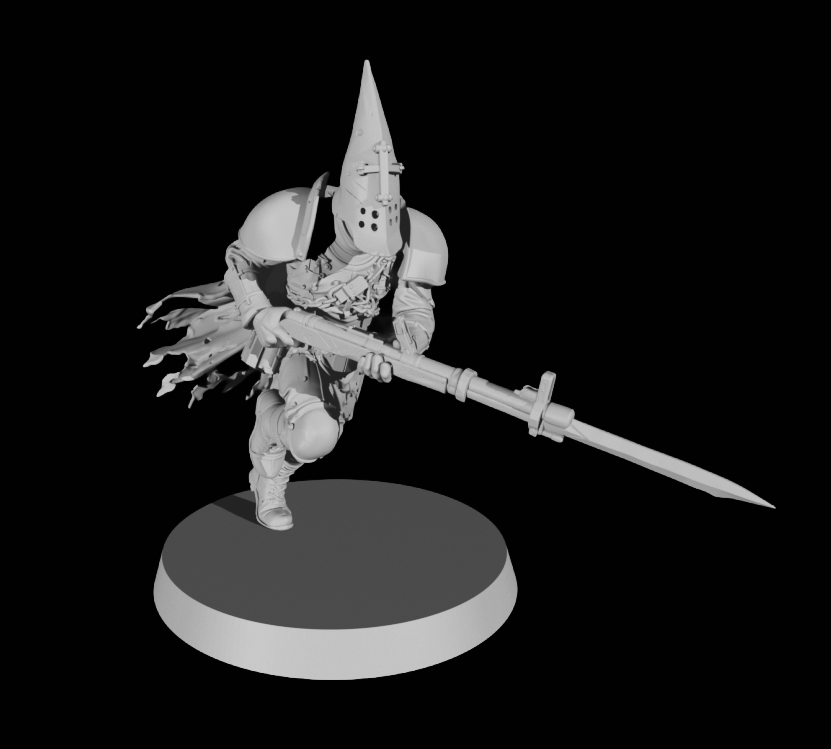 Trench Pilgrim Musket Bayonet by The Crescent Collective, is a proxy for Trench Pilgrim, in Trench Pilgrims.