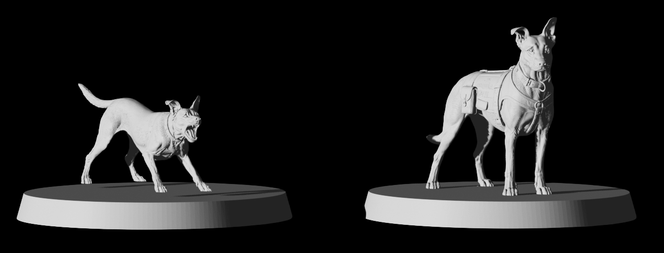 Heretic Hunter Hunds by The Crescent Collective, is a proxy for Trench Dog (hell Hound), in Court of the Seven Headed Serpent, Cult of the Black Grail.