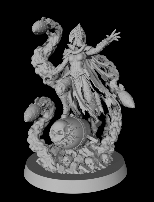 Bomb Witch by The Crescent Collective, is a proxy for Artillery Witch, in Heretic Legion.