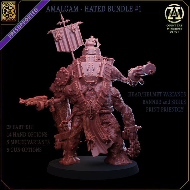 Monstrous amalgam by CountZaz, is a proxy for Amalgam, in Cult of the Black Grail.