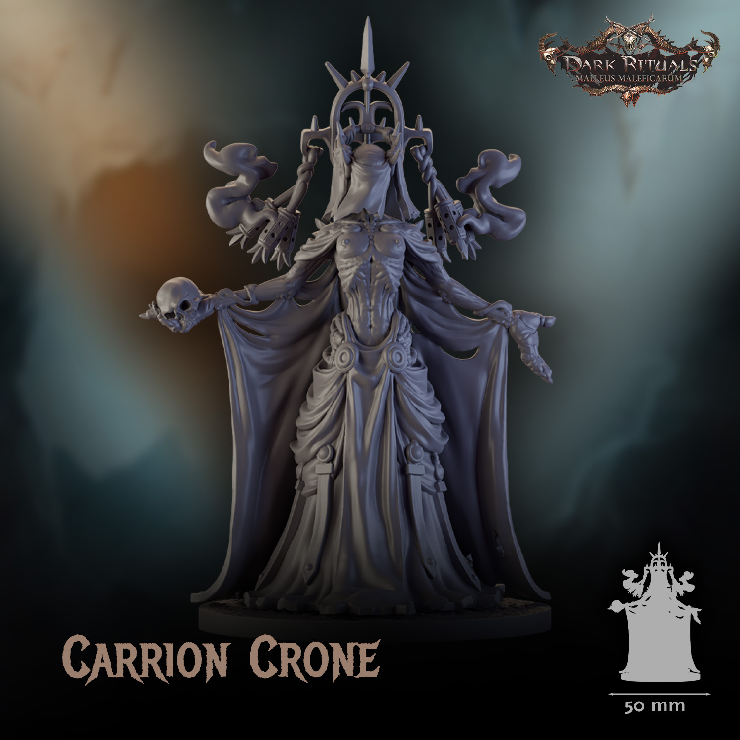Carrion Crone by Dark Rituals, is a proxy for Desecrated Saint, in Court of the Seven Headed Serpent.
