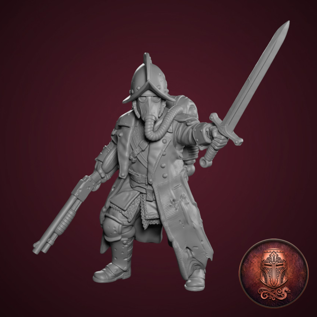 The Iron Lieutenant – Shotgun & Sword Officer by AlbusMiles, is a proxy for Lieutenant, in The Principality of New Antioch.