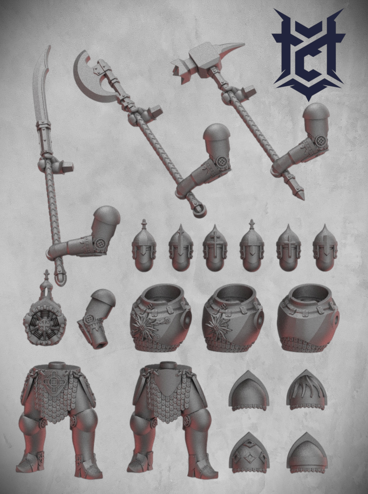 Slavic Heavy Mechanized Druzhina TC (pose 2 two-handed melee weapons) by MCGuild - Image 2