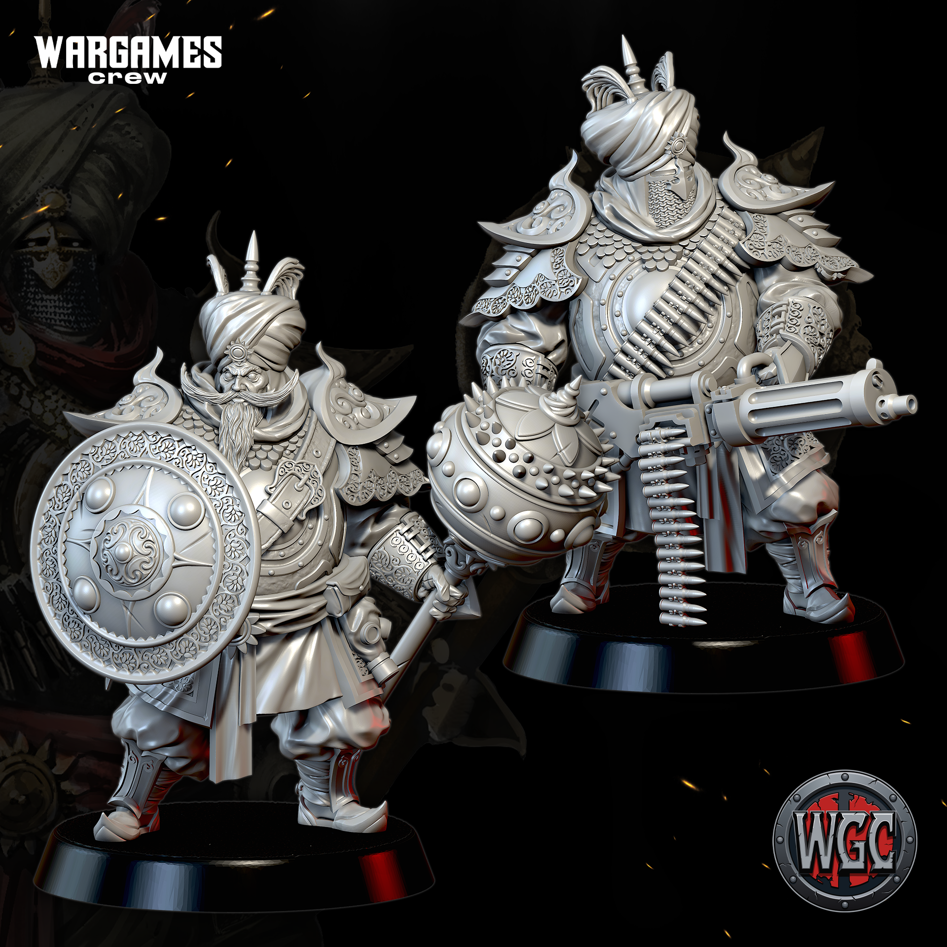 Bargir Guard  x2 by WargamesCrew, is a proxy for Jannisary, Jannisary Officer, Yüzbaşı Captain, in Iron Sultanate.