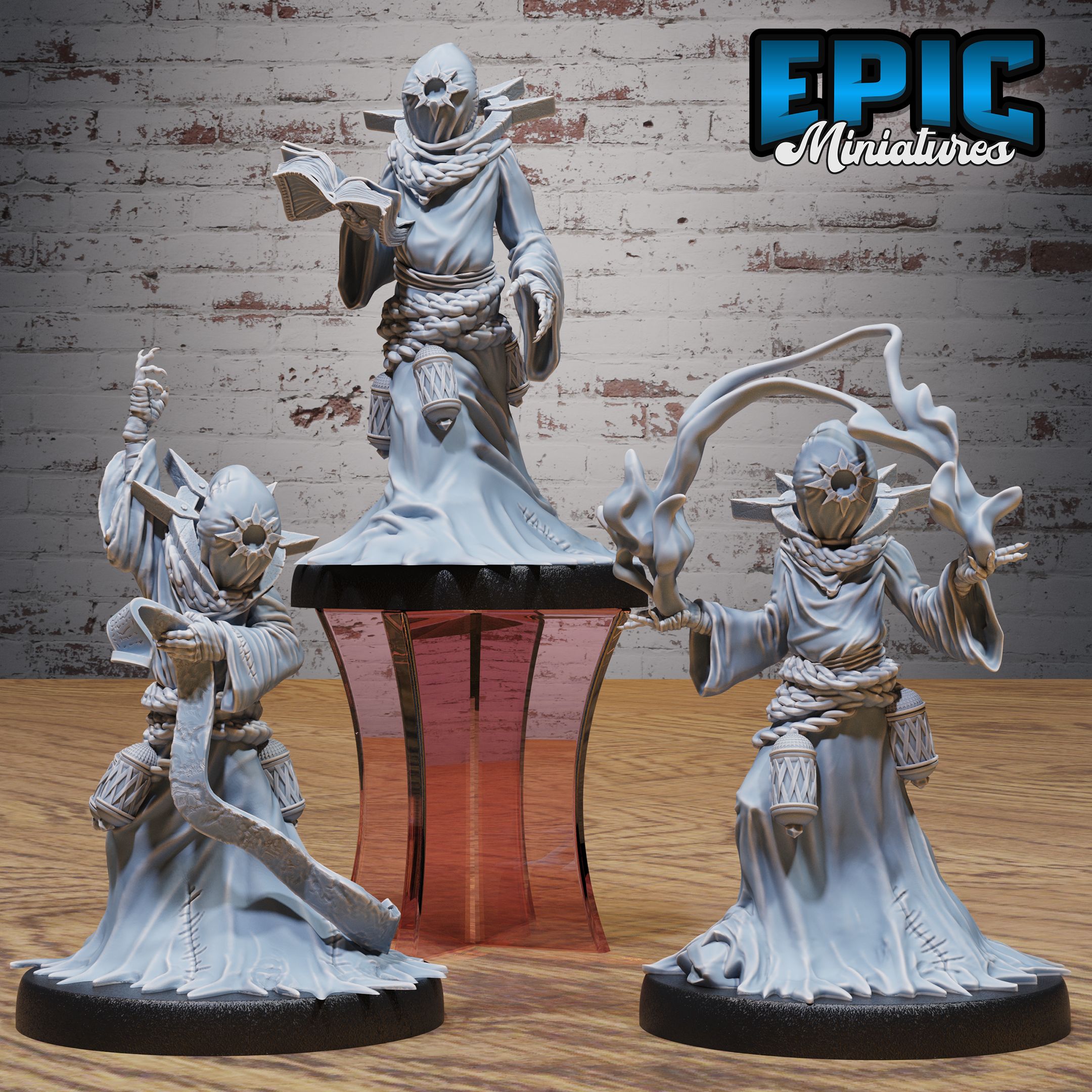 Red Cultist Set / Evil Warrior / Humanoid Demon / Devil Worshiper / Demonic Villager / Hell Soldier / Abyss Encounter by Epic-Miniatures, is a proxy for Heretic Chorister, in Heretic Legion.