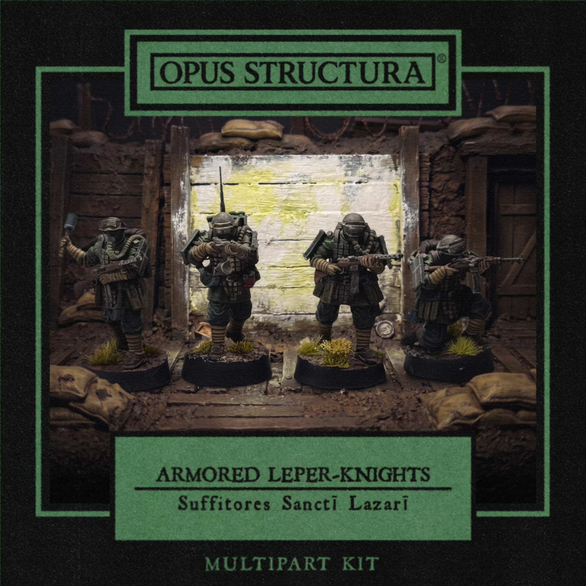 Armored Leper-Knights (Multipart Kit) by Opus Structura, is a proxy for Heretic Trooper, Shocktrooper, Yeoman, in Heretic Legion, The Principality of New Antioch.