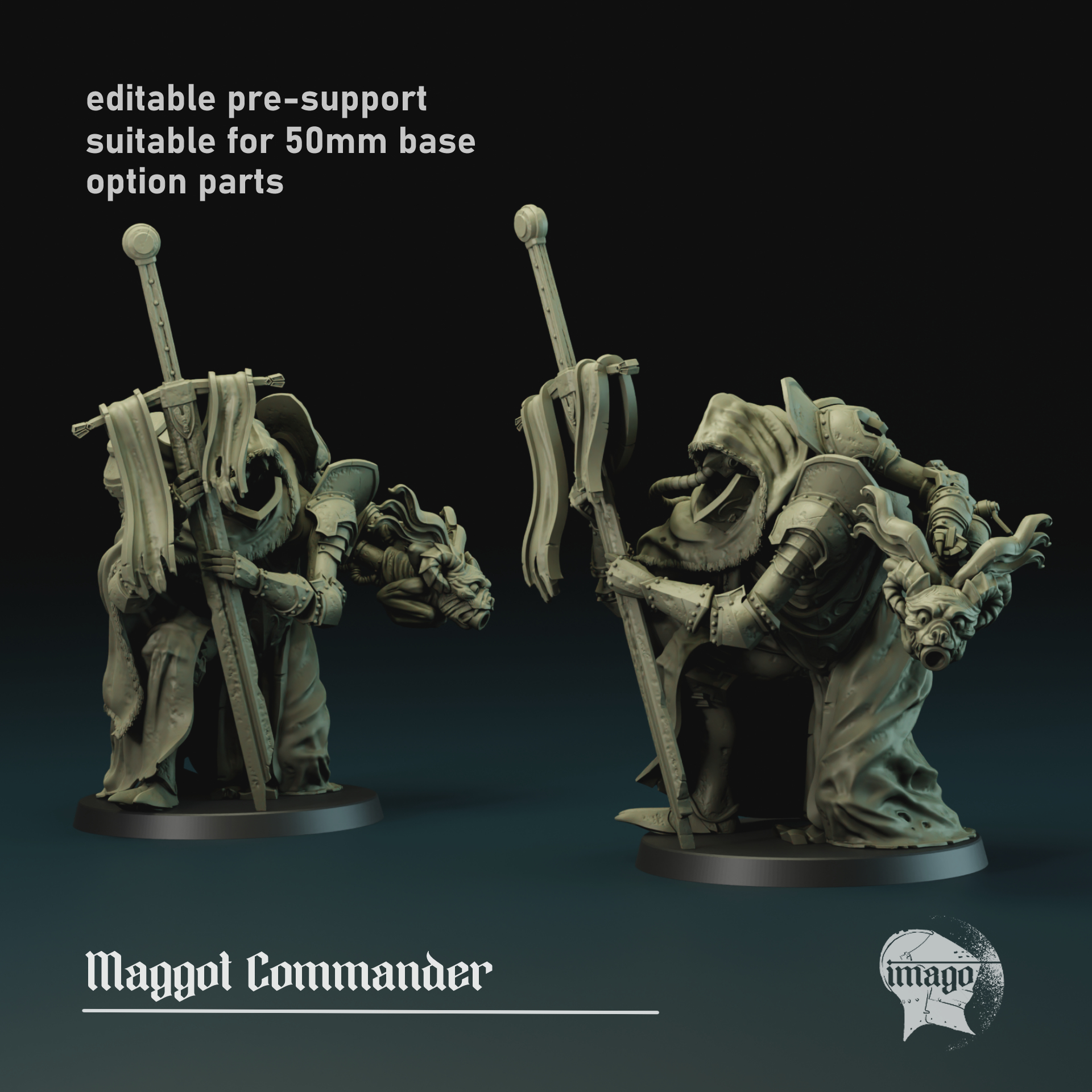 Maggot Commander by Imago Miniatures, is a proxy for Lord of Tumors, in Cult of the Black Grail.