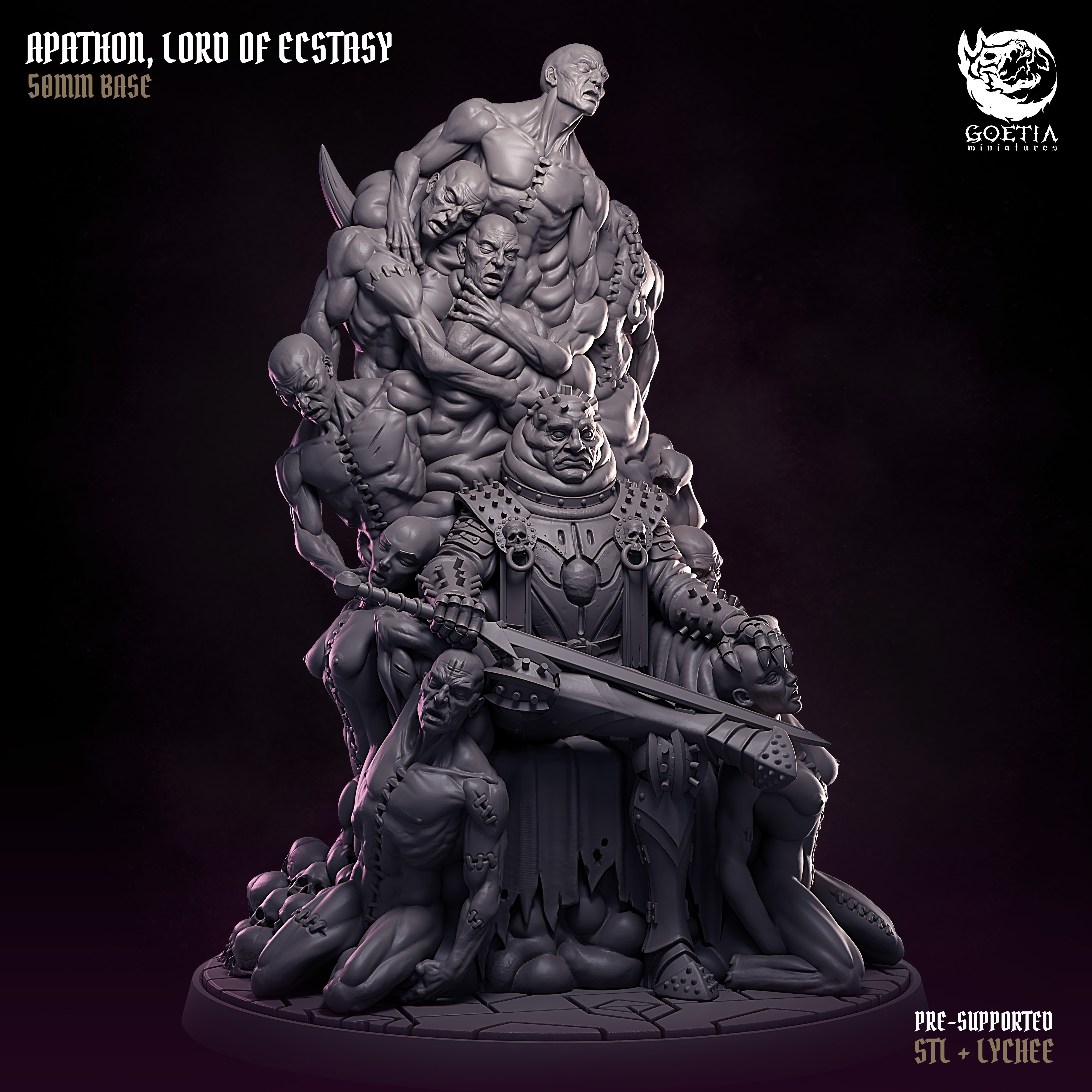 Apathon, Lord of Ecstasy | The Mashtian Confederation by Goetia Miniatures, is a proxy for Desecrated Saint, in Court of the Seven Headed Serpent.