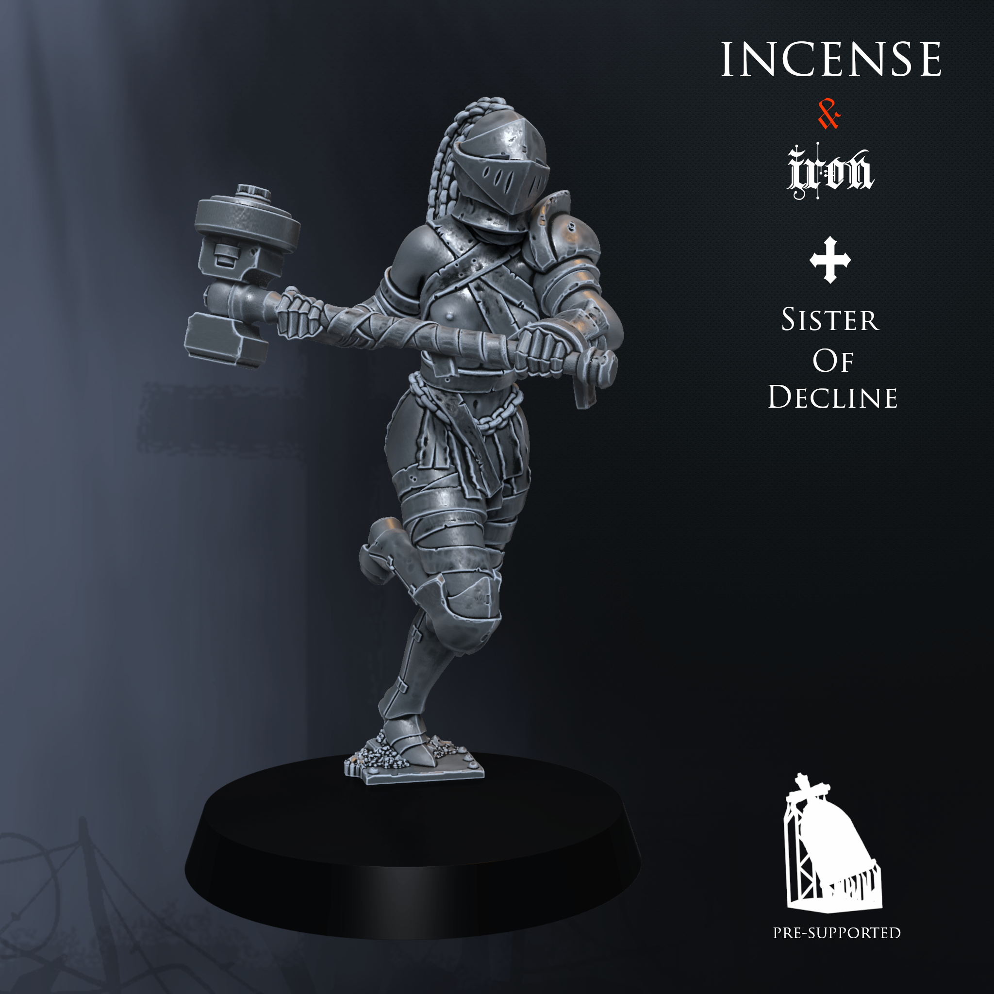 Stigmatic Sisters of Decline - Trench Crusade STL file for Stigmatic Nun