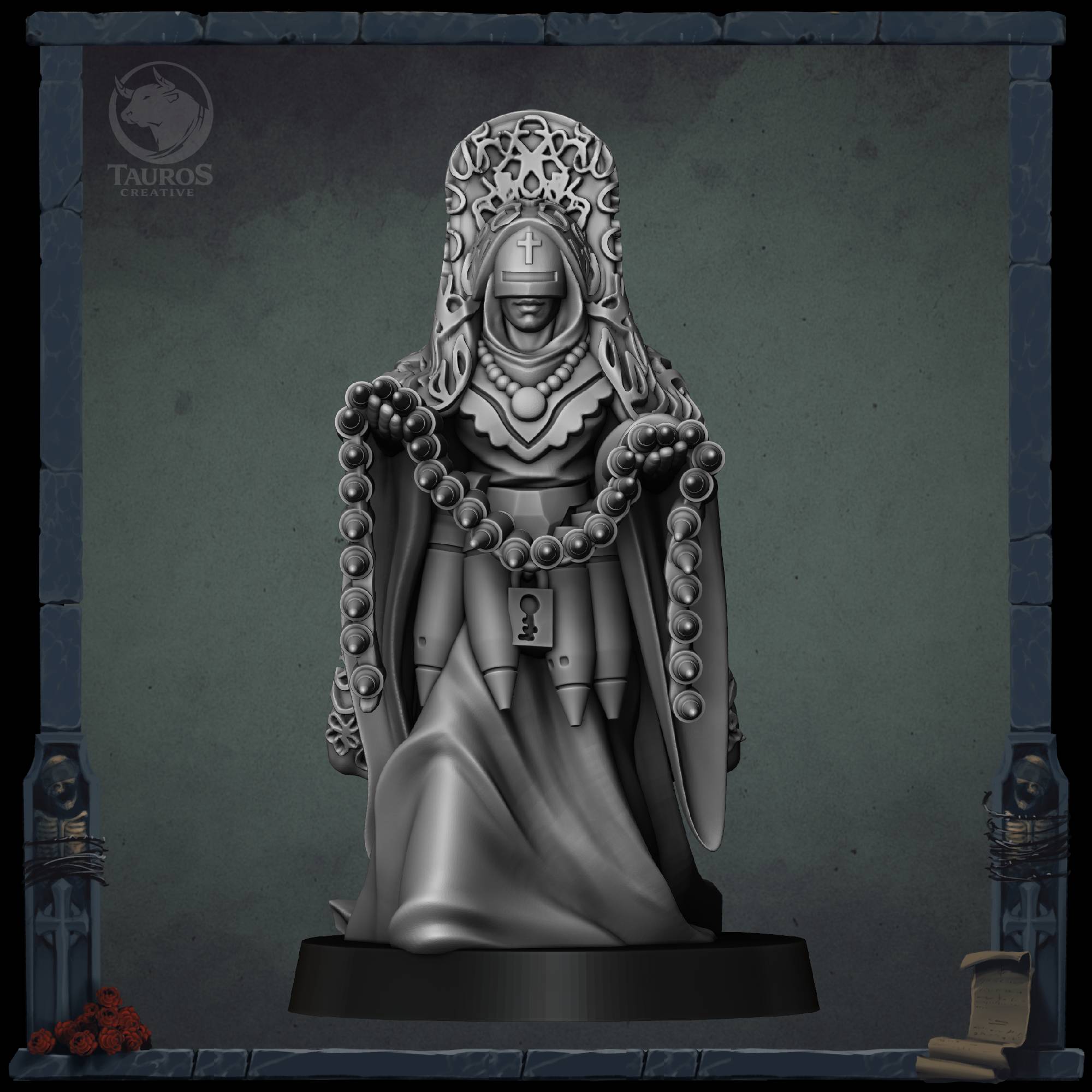 Penitent Brotherhoods — Camarlenga (Ammo Monk) — Trench Grimdark Warfare by 42studio, is a proxy for Mendelist Ammo Monk, in The Principality of New Antioch.