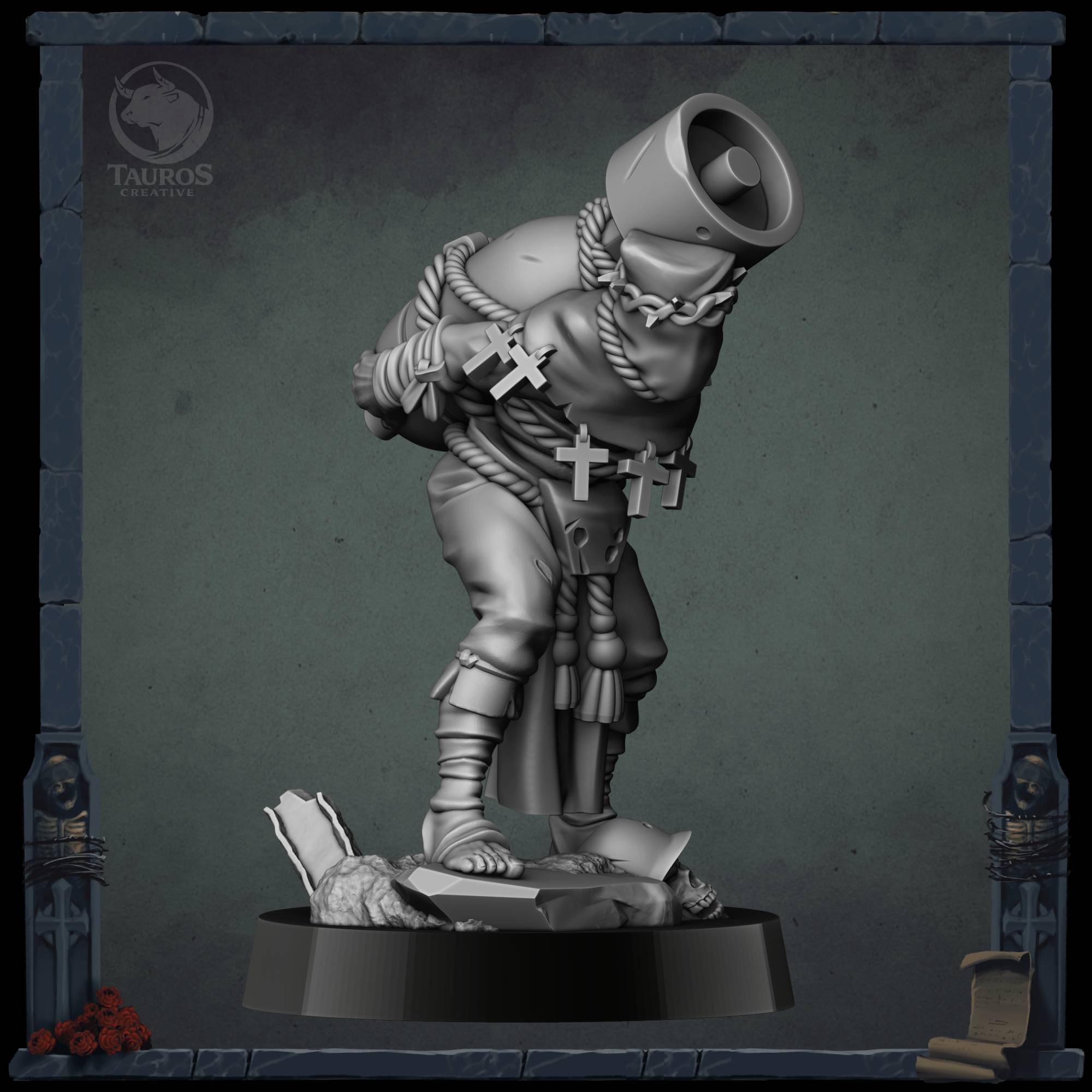 Penitent Brotherhoods — Redimido 02 (Prisoner) — Trench Grimdark Warfare by 42studio, is a proxy for Ecclesiastic Prisoner, in Trench Pilgrims.