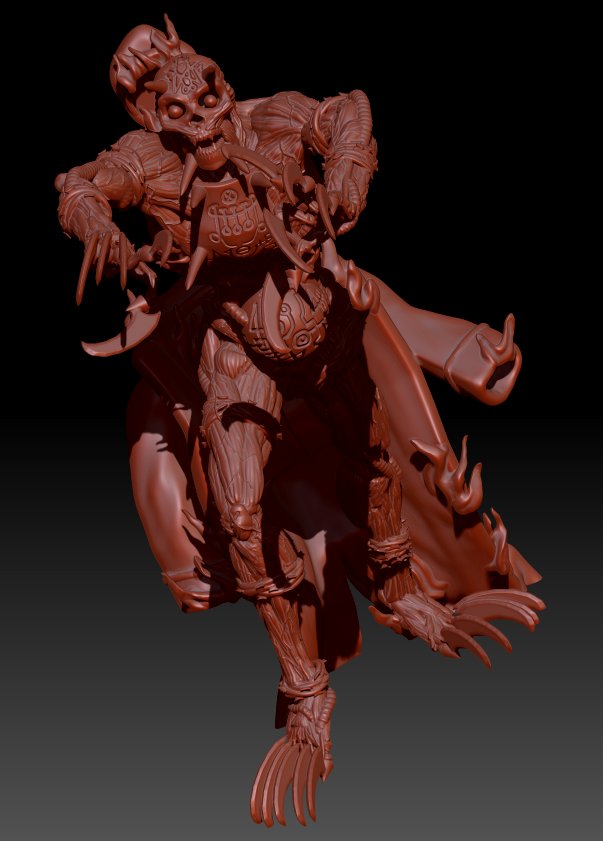 Goetic Ghoul by Mike Utsumi, is a proxy for Goetic Warlock, in Court of the Seven Headed Serpent, Heretic Legion.