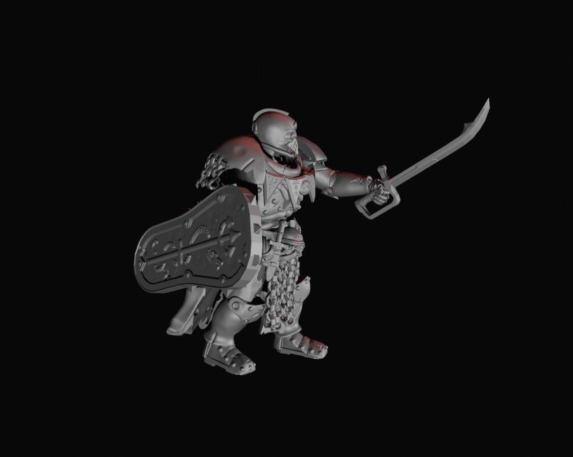 Heretic Naval Captain by Wills Hobby, is a proxy for Anointed Heavy Infantry, Heretic Priest, in Heretic Legion.