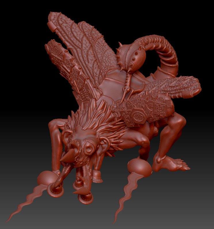 Tartarus Locust (Male) by Mike Utsumi, is a proxy for Pit Locust, in Court of the Seven Headed Serpent.