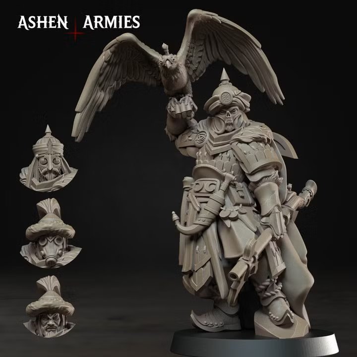 Gilded Dominion - Yuzbasi (4 Versions) by AshenArmies, is a proxy for Yüzbaşı Captain, in Iron Sultanate.