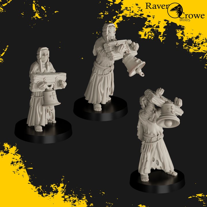 Leper Prisoners of the Order of Saint Lazarus by RavenCrowMinis, is a proxy for Ecclesiastic Prisoner, in Trench Pilgrims.