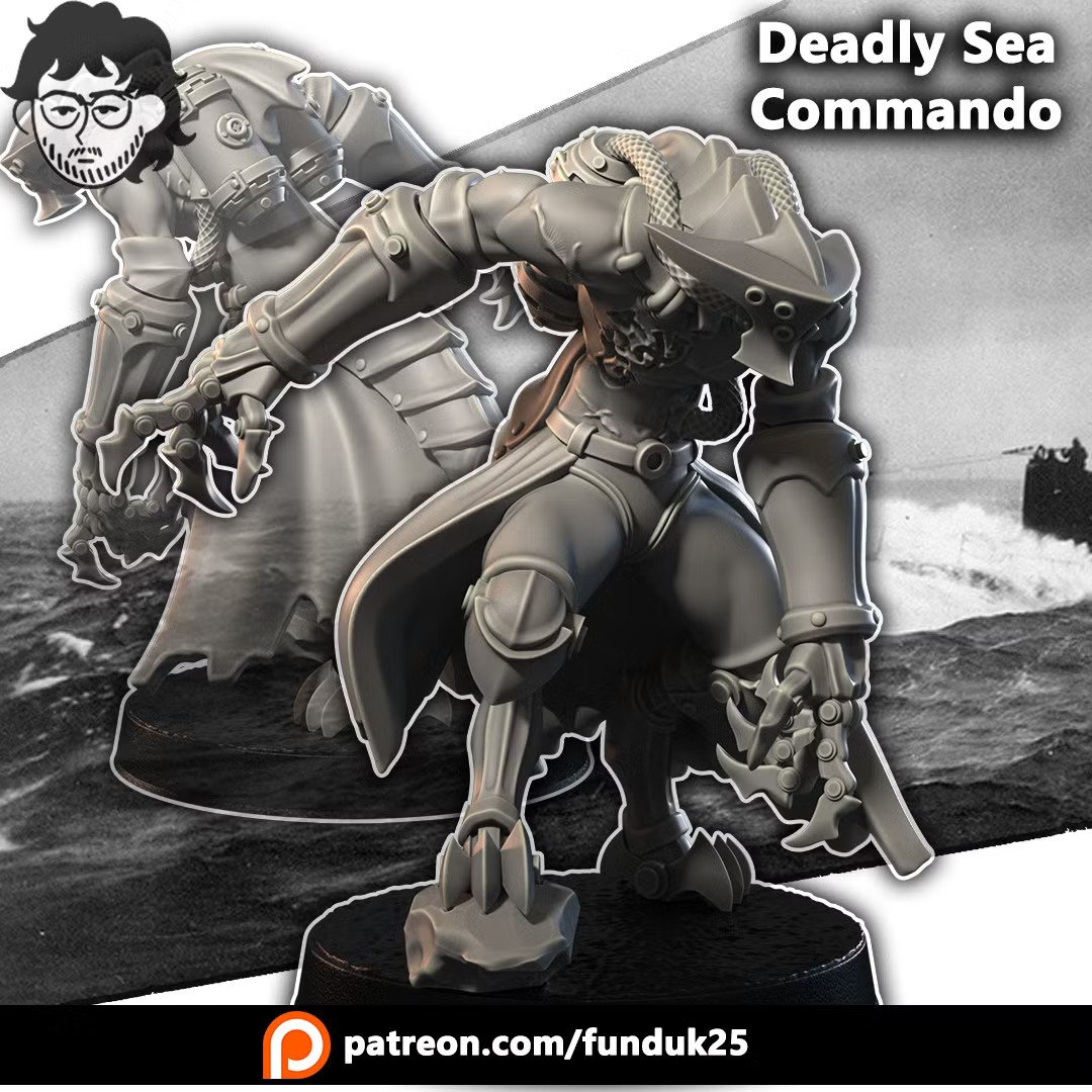 Deadly Sea Commando by Dimomodels, is a proxy for Death Commando, in Heretic Legion.