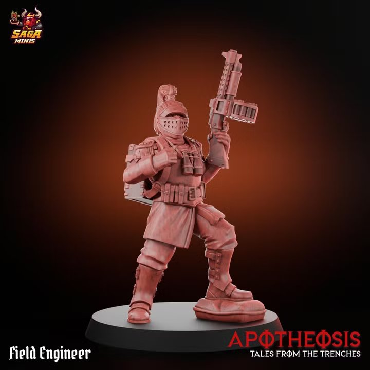 Field Engineer (32mm) by Saga.miniatures, is a proxy for Combat Engineer, in The Principality of New Antioch.
