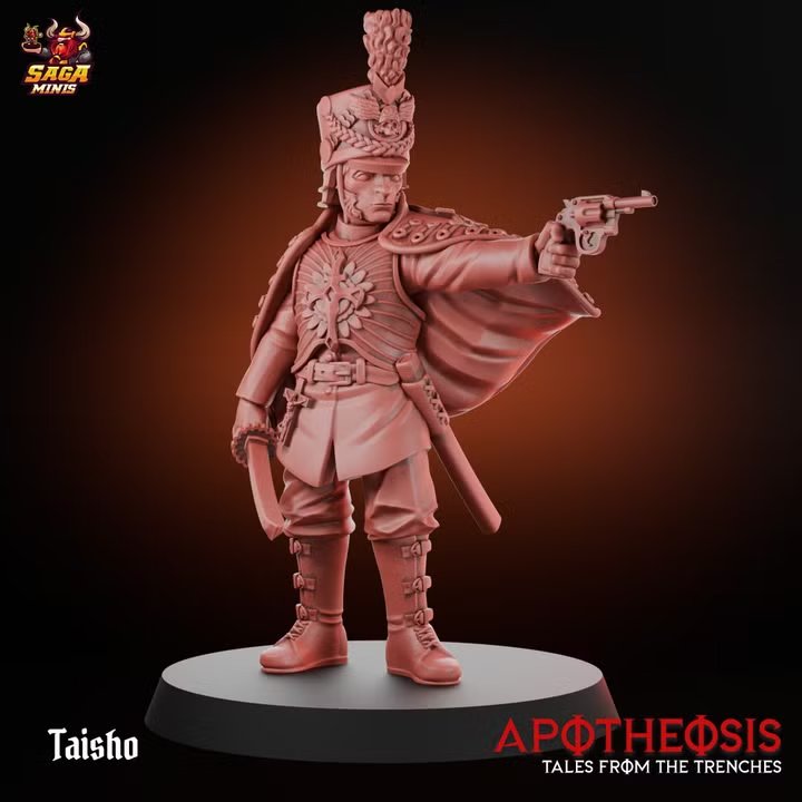 Lt. Taisho (32mm) by Saga.miniatures, is a proxy for Lieutenant, in The Principality of New Antioch.