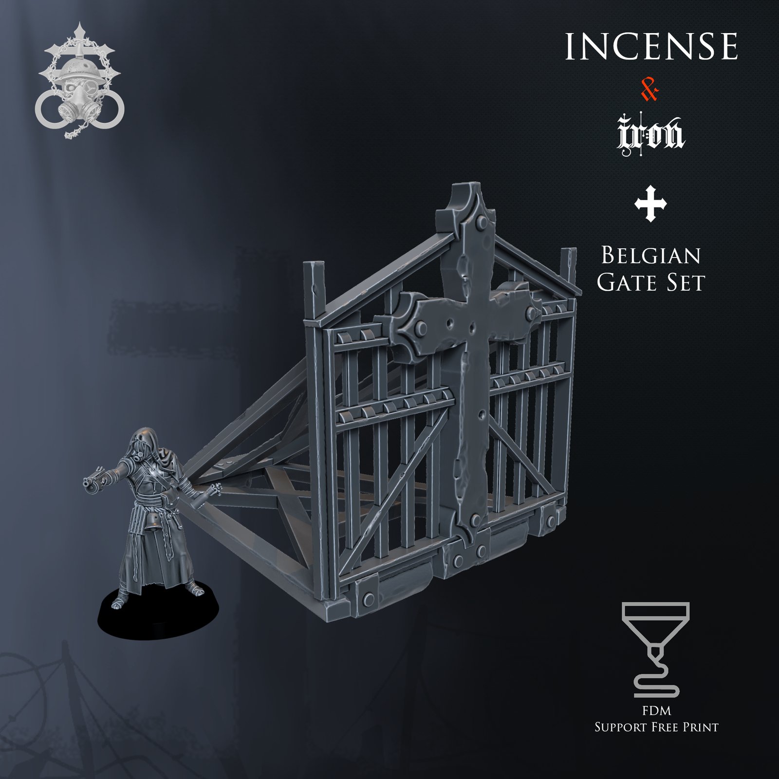 Trench Terrain Belgian Gate Set by 9hell - Trench Crusade Terrain - Image 2