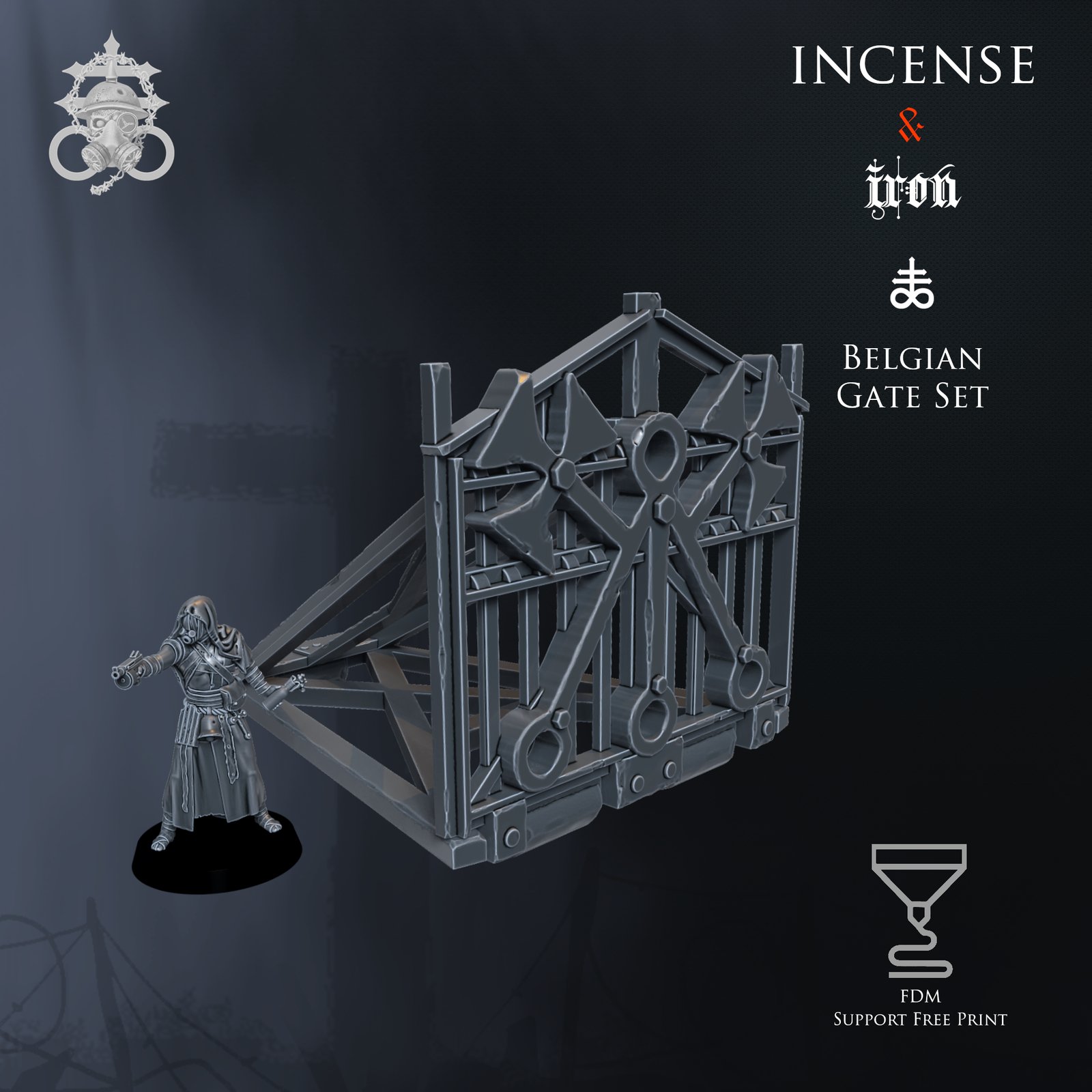 Trench Terrain Belgian Gate Set by 9hell - Trench Crusade Terrain - Image 3