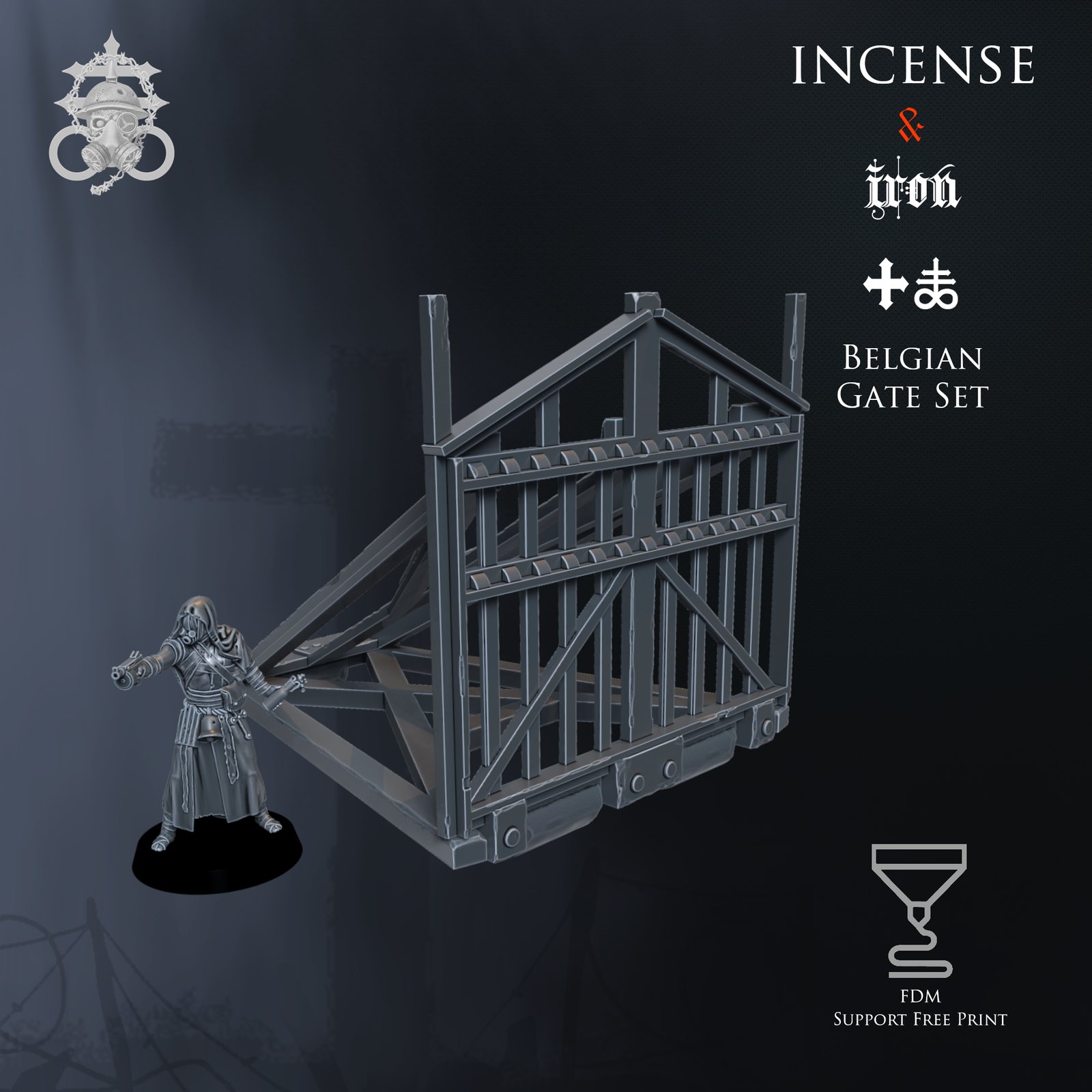 Trench Terrain Belgian Gate Set by 9hell - Trench Crusade Terrain - Image 4