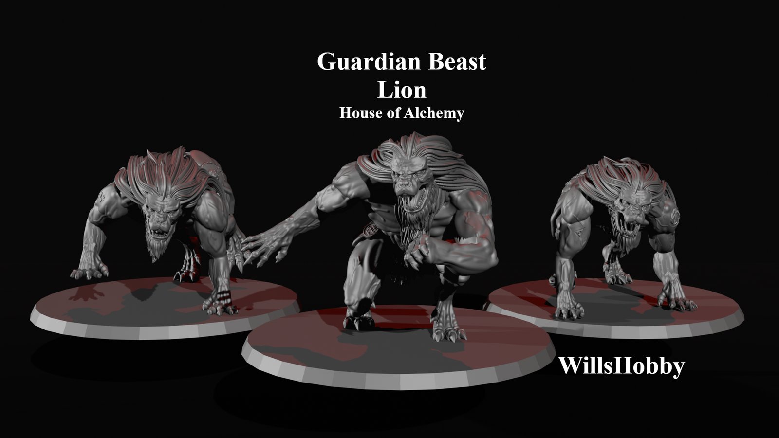 Guardian Beasts- Lion by Wills Hobby, is a proxy for Lion of Jabir, in Iron Sultanate.