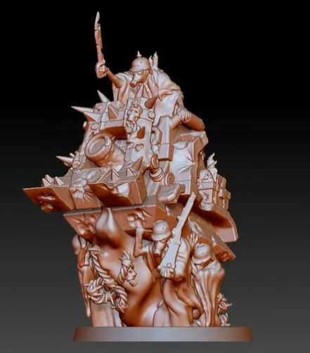 Trench Ghost Palanquin tank by maxi_yagami, is a proxy for Heretic Priest, in Heretic Legion.