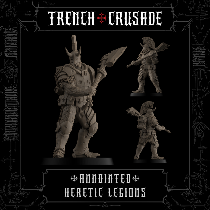 Annointed with Axe (Official) - Trench Crusade STL file for Anointed Heavy Infantry
