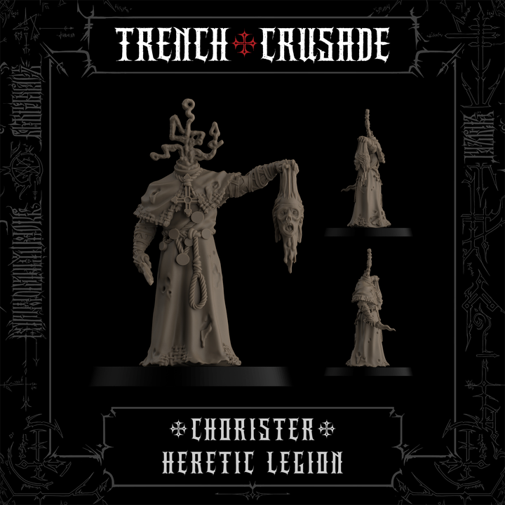 Chorister (Official) by Factory Fortress, is a proxy for Heretic Chorister, in Heretic Legion.