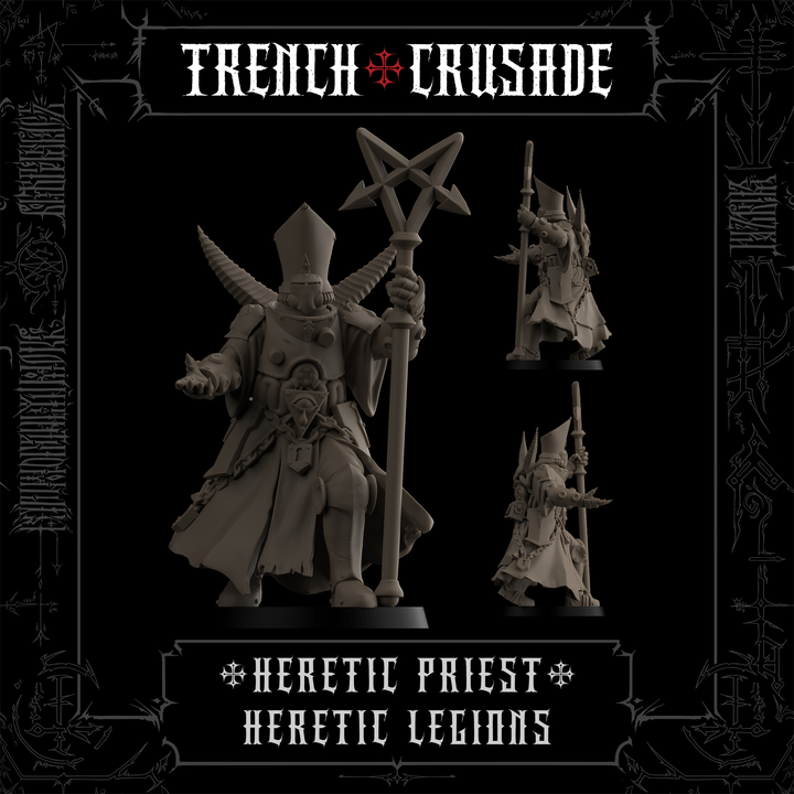 Heretic Priest (Official) - Trench Crusade STL file for Heretic Priest, Heretic Priest of Mammon