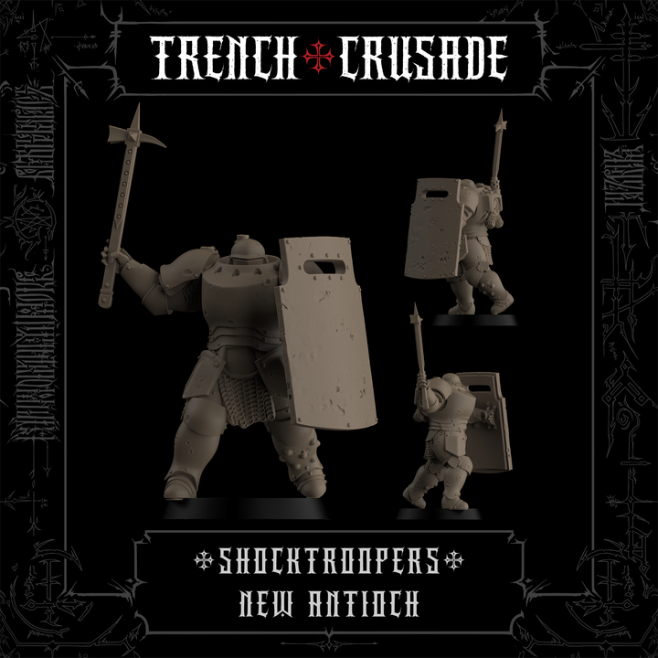 Anointed Heavy Infantry with Hammer (Official) - Trench Crusade STL file for Mechanised Heavy Infantry