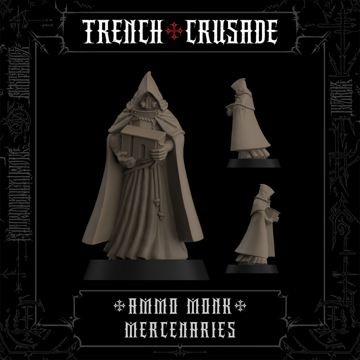 Mendelist Ammo Monk (Official) - Trench Crusade STL file for Mendelist Ammo Monk
