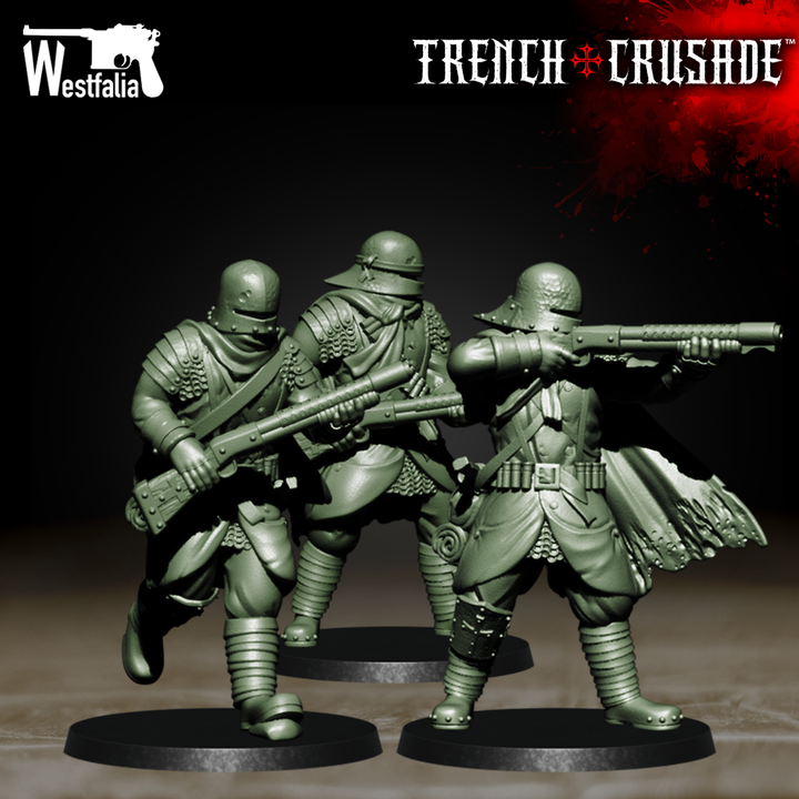 Red Brigade Yeomen with Shotguns - Trench Crusade STL file for Yeoman