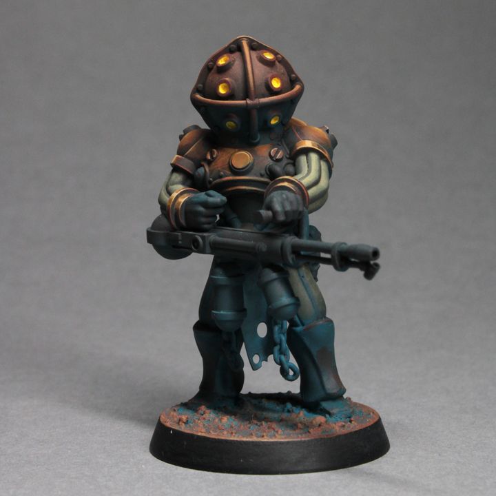 Anointed Heavy Flamer - Trench Crusade STL file for Anointed Heavy Infantry