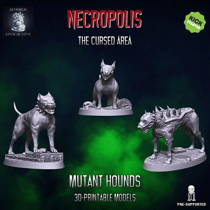 Mutant Hounds by Admiral Apocalypse, is a proxy for Trench Dog (hell Hound), in Court of the Seven Headed Serpent, Cult of the Black Grail.