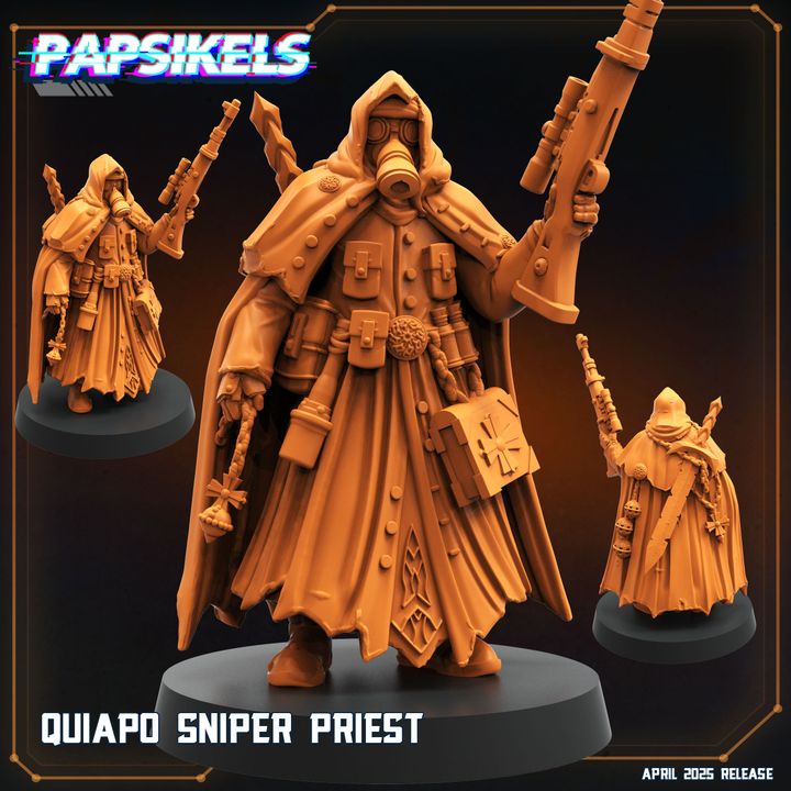 QUIAPO SNIPER PRIEST by PAPSIKELS MINIATURES, is a proxy for Sniper Priest, in The Principality of New Antioch.