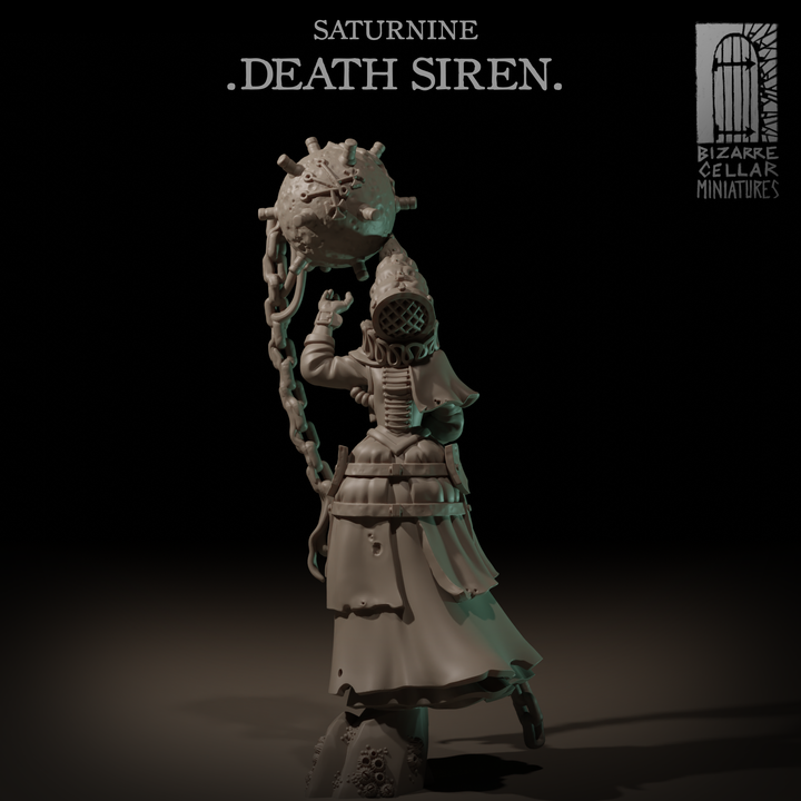 Saturnine, Death Siren - Trench Crusade STL file for Artillery Witch