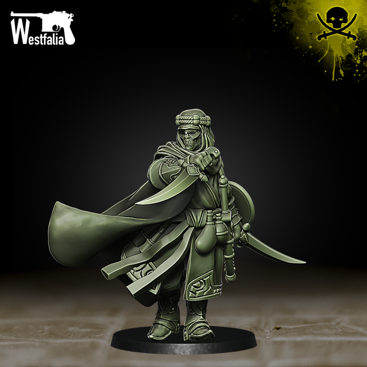Beduins of Al Badia - Assassin by Westfalia Miniatures, is a proxy for Assassin Acolyte, Master Assasin, Sultanate Assasin, in Iron Sultanate.