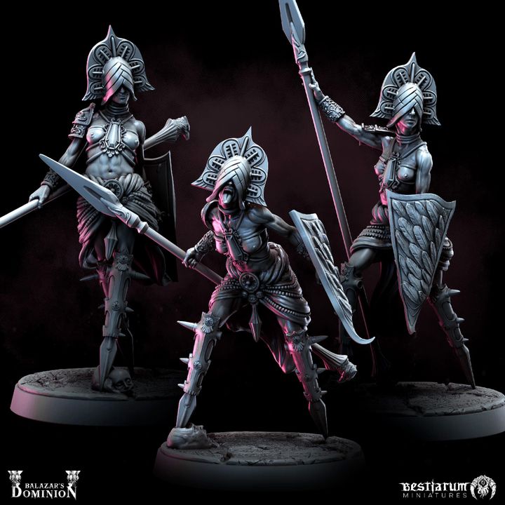 Exalted Spears by Bestiarum Miniatures, is a proxy for Hell Knight, Yoke Fiend, in Court of the Seven Headed Serpent.