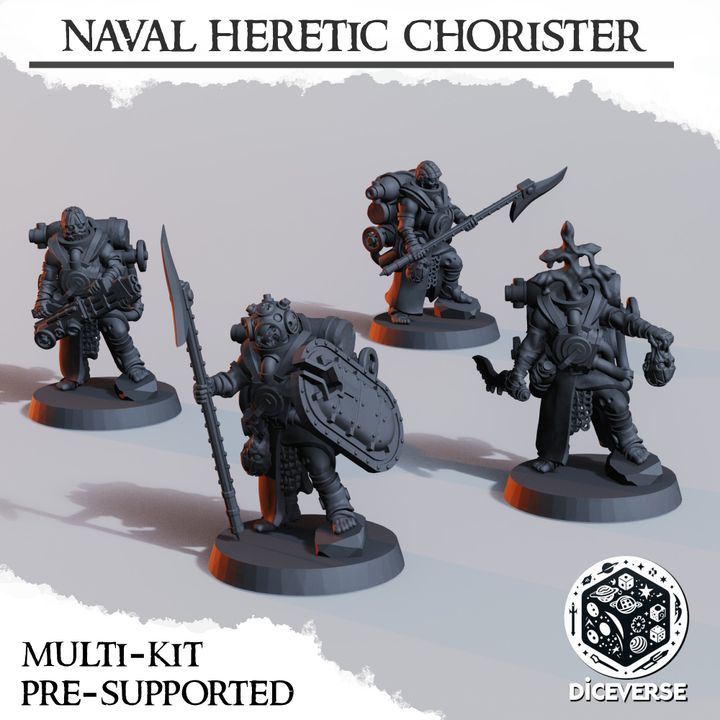 Naval Heretic Chorister by Diceverse, is a proxy for Heretic Chorister, in Heretic Legion.