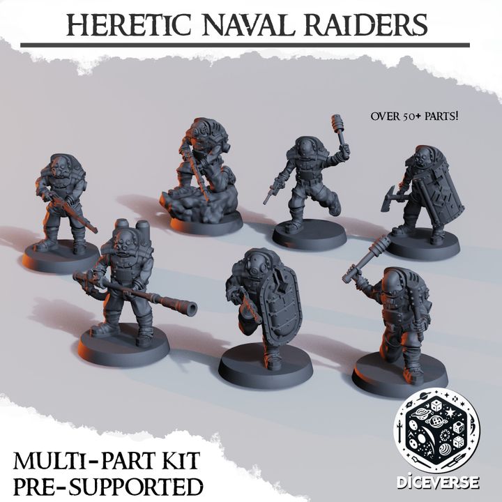Heretic Naval Raiders - Trench Crusade STL file for Heretic Trooper