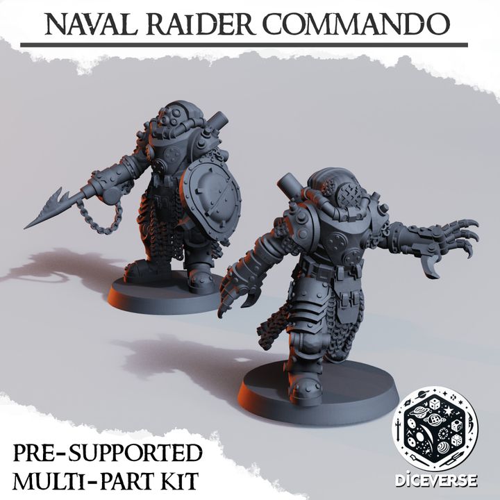 Heretic Naval Raider (Death) Commando - Trench Crusade STL file for Death Commando
