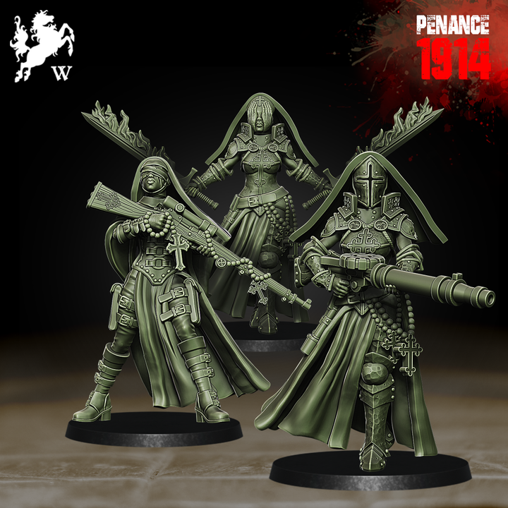 Sisters of Mercy - Venatores Monstrorum - Trench Crusade STL file for Stigmatic Nun