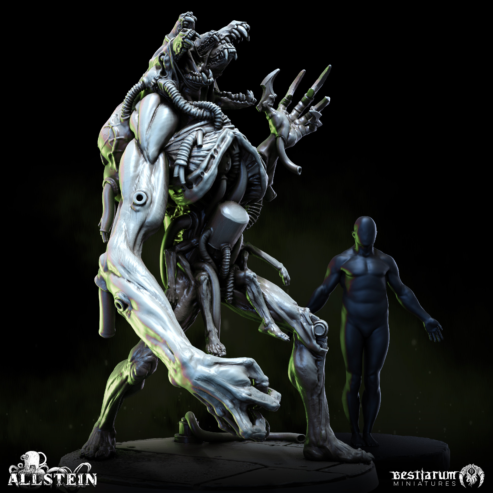 Fleshfang, the Howling Construct - Trench Crusade STL file for Desecrated Saint, War Wolf Assault Beast