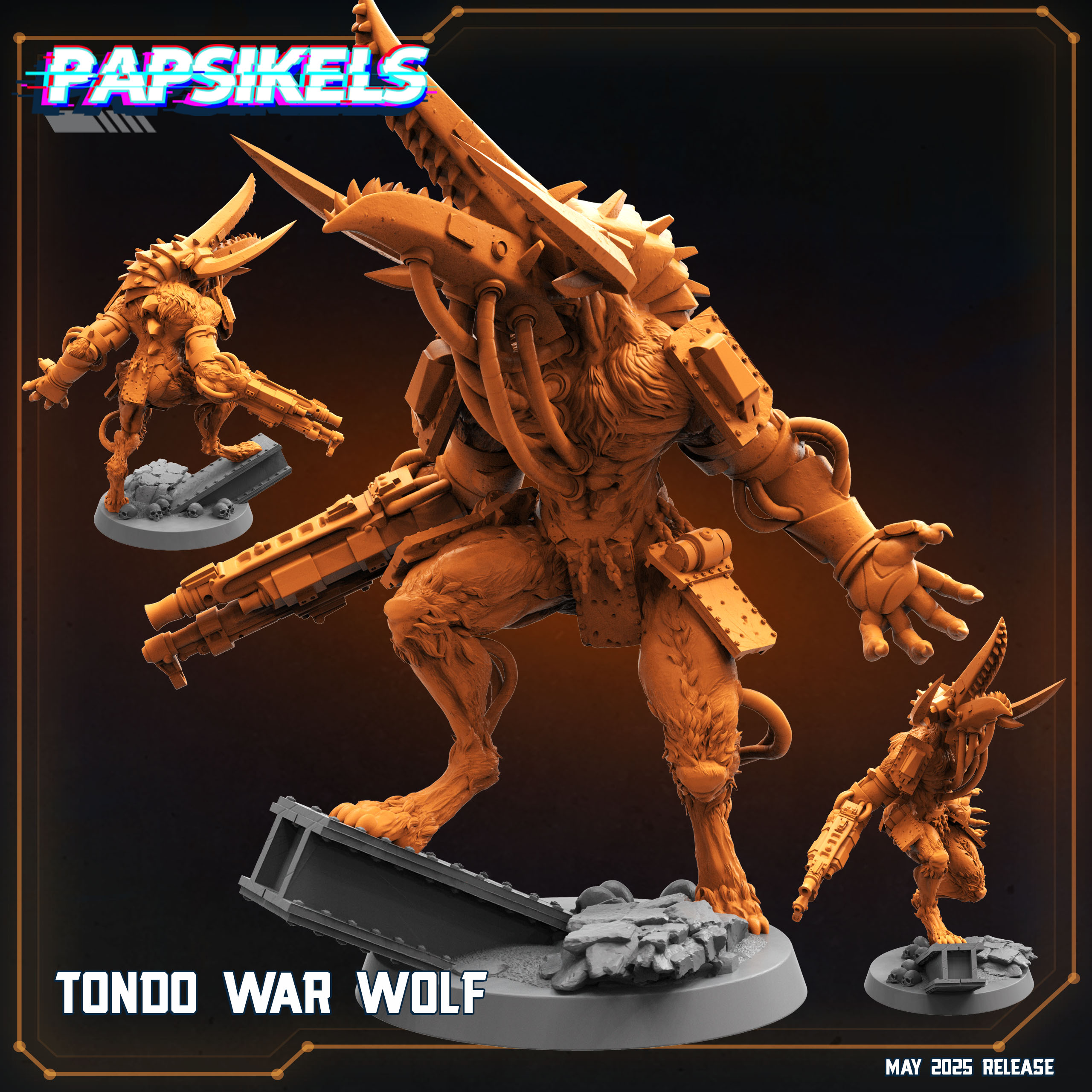 TONDO WAR WOLF - Trench Crusade STL file for War Wolf Assault Beast