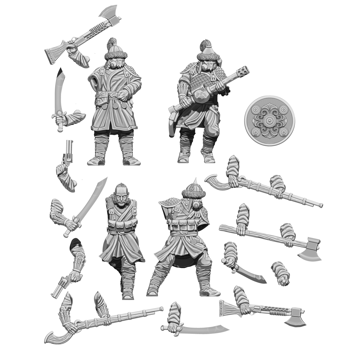 The Qarīn-Kumun - Azeb Warriors by KZKMinis, is a proxy for Azeb, in Iron Sultanate.