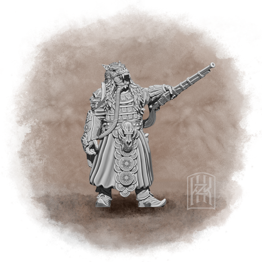 The Qarīn-Kumun - Bokhan Alchemist Shaman - Trench Crusade STL file for Jabirian Alchemist